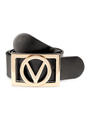 Valentino by Mario Valentino Dolly Logo Buckle Leather Belt on SALE | Saks OFF 5TH | Saks Fifth Avenue OFF 5TH