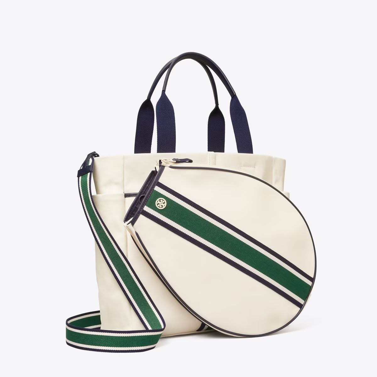 CONVERTIBLE STRIPE TENNIS TOTE | Tory Burch (US)