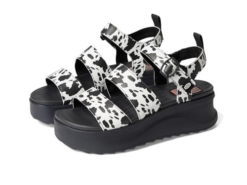 HEYDUDE Women's Delray Buckle Animal Black/White 10 Medium | Amazon (US)
