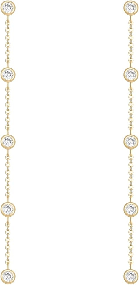 Dainty Pearl Drop Earrings | 18K Gold | 5 Pearl Droplet Earrings | Handmade Women's Drop & Linear... | Amazon (US)