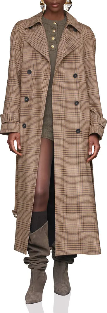 Avec Les Filles Oversized Plaid Maxi Trench Coat | Nordstrom | Nordstrom