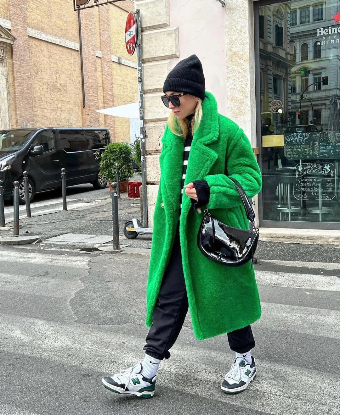 Long Teddy Bear Coat 100% Wool - Green | Etsy (US)