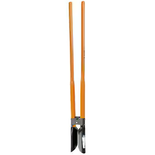 47 in. L Wood Handle Steel Post Hole Digger | The Home Depot
