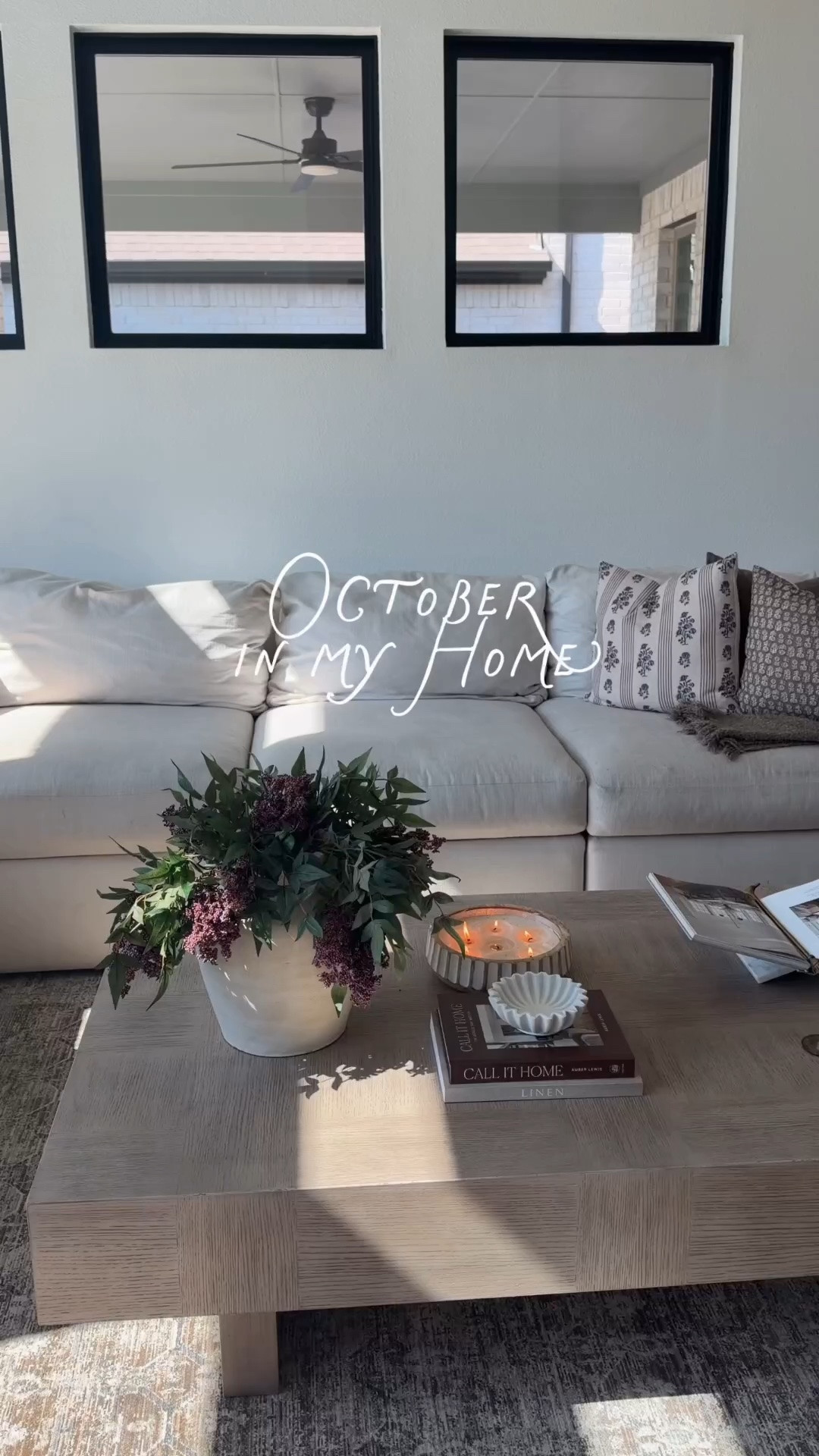 October views in my home, going for cozy home decor, warm woods, layered textures, and mixed metals for a feel that only gets better over time.

Organic modern, modern traditional, European modern, home decor, neutral home, fall decor @Wayfair McGee and co, pottery barn