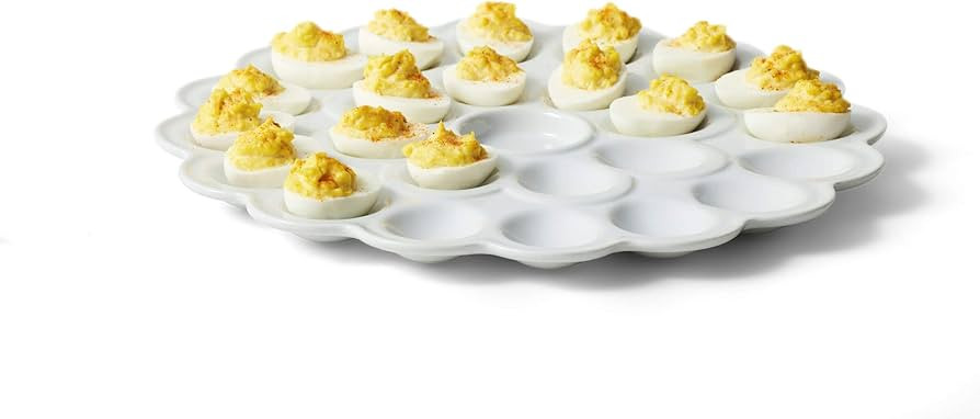 by Fitz and Floyd Flower 24 Egg Platter Tray 13.75-Inch | Amazon (US)