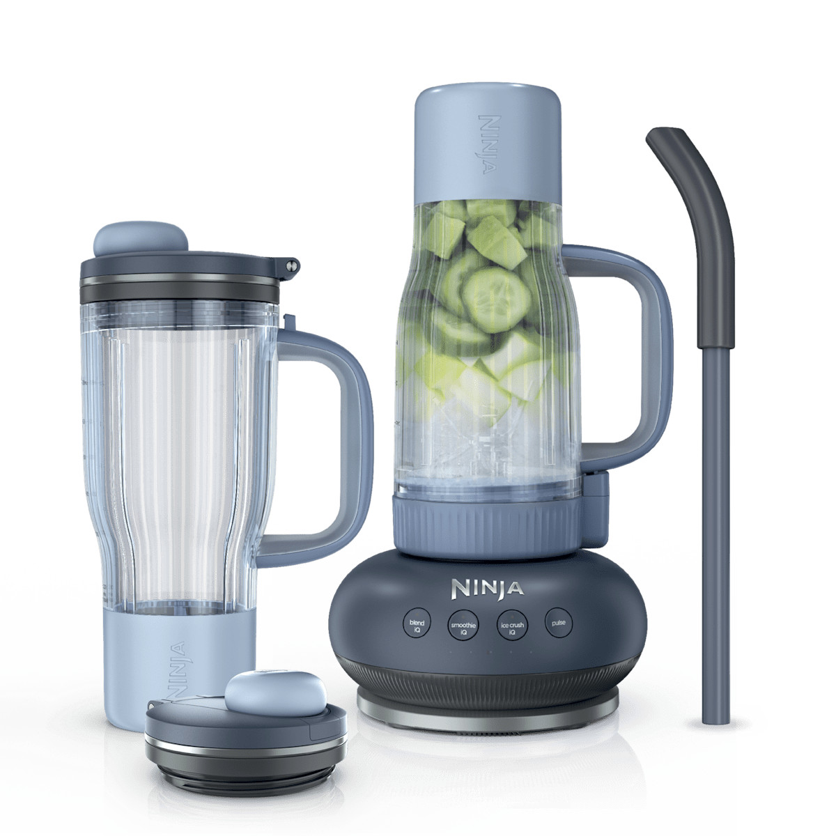 Ninja BlendBOSS Tumbler Blender Bundle with 26 oz Travel Tumbler & Detachable Straw, Cyberspace | DB301CY | SharkNinja | SharkNinja