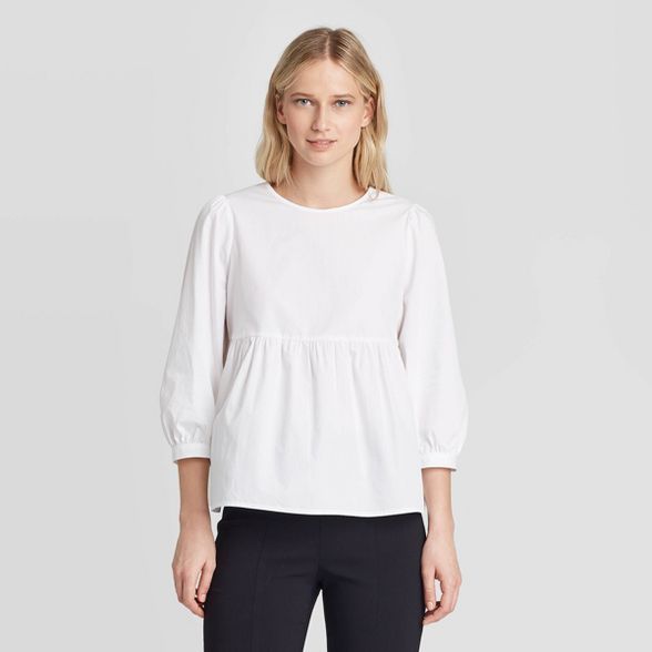 Women's Balloon 3/4 Sleeve Blouse - Who What Wear™ | Target