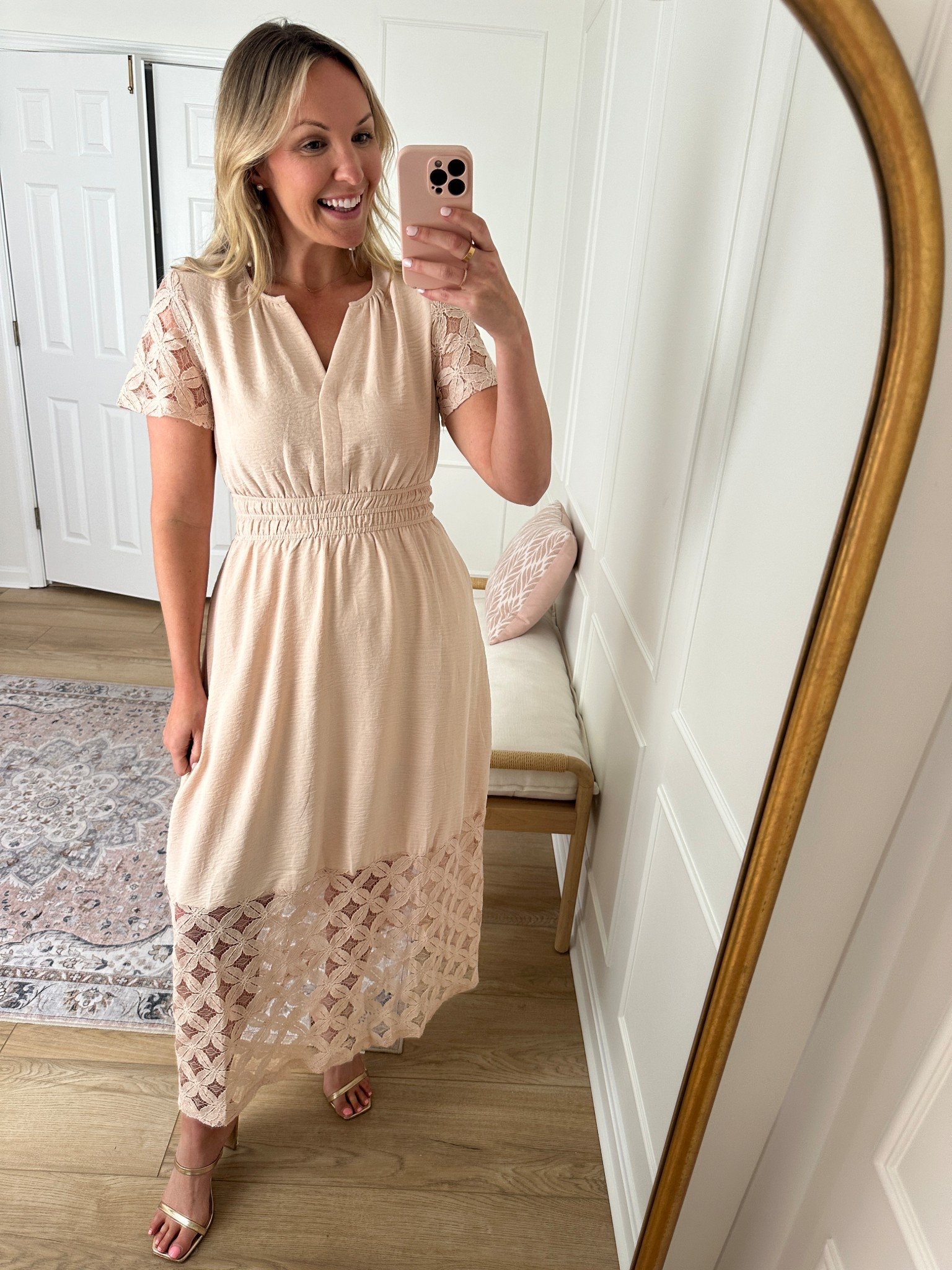 I love the lace details on this dress, it also comes in other colors too. Love this for newborn photos, family photos, etc. wearing a med 

#LTKStyleTip #LTKMidsize #LTKSeasonal