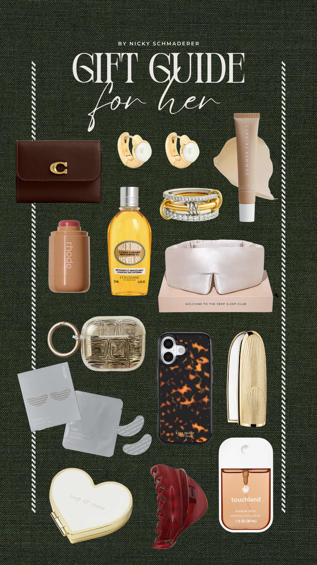 Stocking Stuffer ideas for her. Little things to fill her stocking that she will love. Beauty favorites, accessories, and small luxury pieces. 

 

#LTKGiftGuide #LTKHoliday #LTKSeasonal
