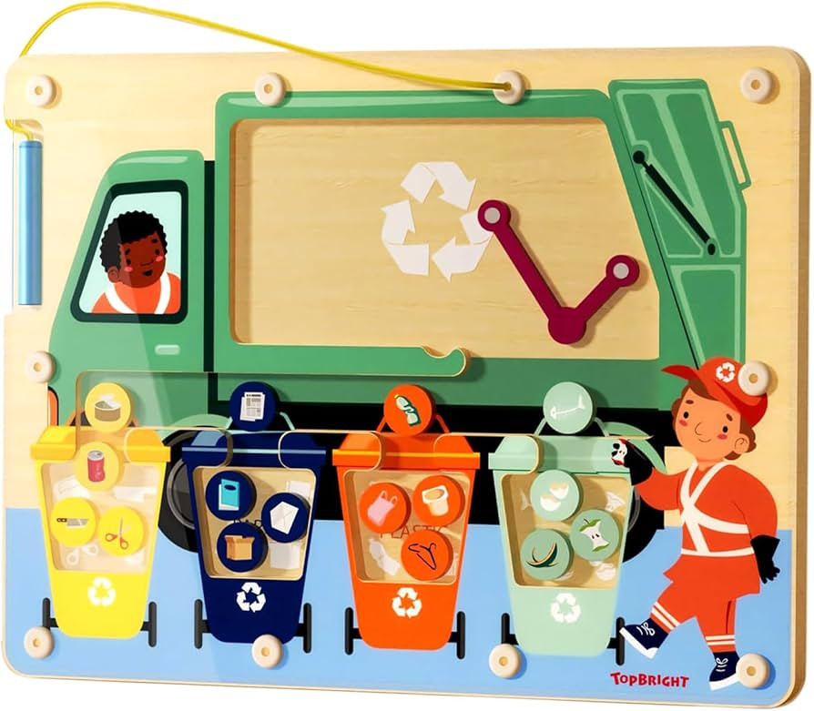 TOP BRIGHT Magnetic Color Maze Sorting Game Montessori Toys for 3+ Year Old Boys Gifts, Wooden Ga... | Amazon (US)