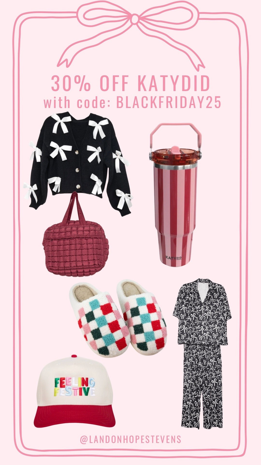 30% off sitewide at Katydid with code “BLACKFRIDAY25” happening now! BEST place to grab gifts, there is truly something for everyone! #ad 

Christmas gift ideas / Christmas gifts / accessories / katydid / 

#LTKHoliday #LTKCyberWeek #LTKGiftGuide