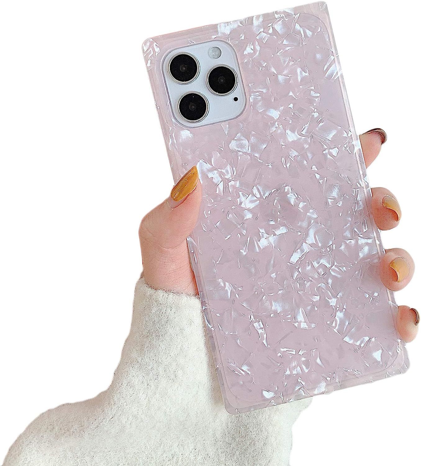 Cocomii Square iPhone 13 Case - Square Pearl Glitter - Slim - Lightweight - Glossy - Mother-of-Pe... | Amazon (US)