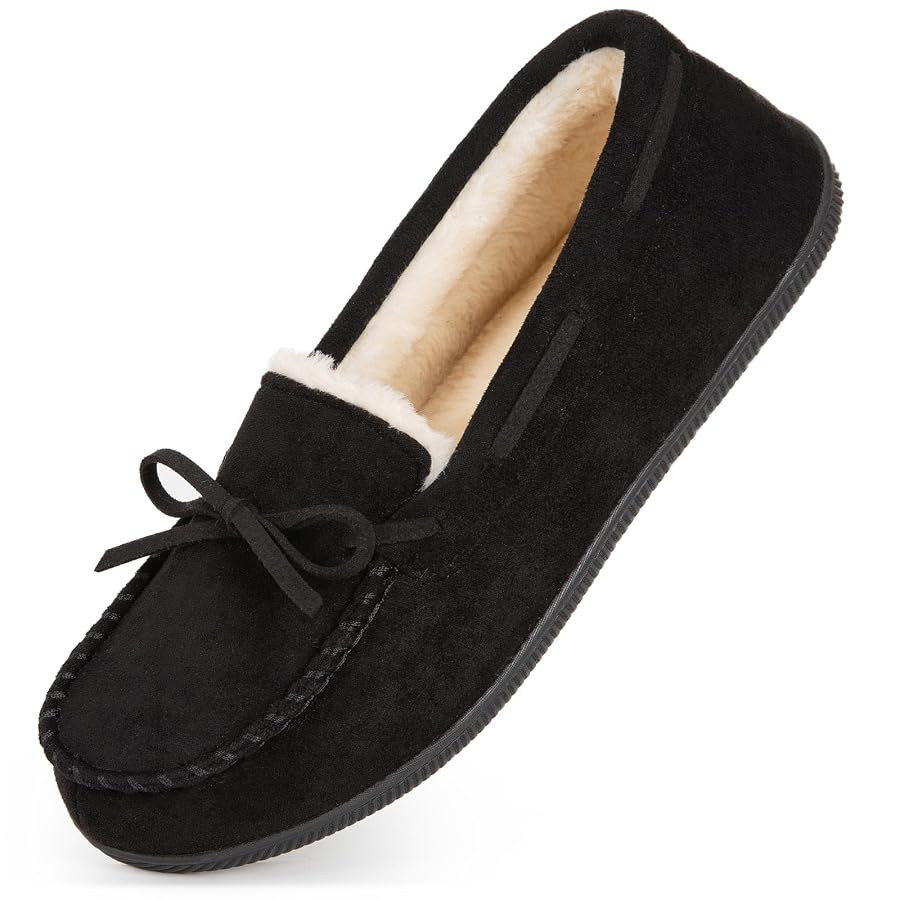 HomeTop Women's Moccasins Slippers Memory Foam Indoor Outdoor Loafer Shoes | Amazon (CA)