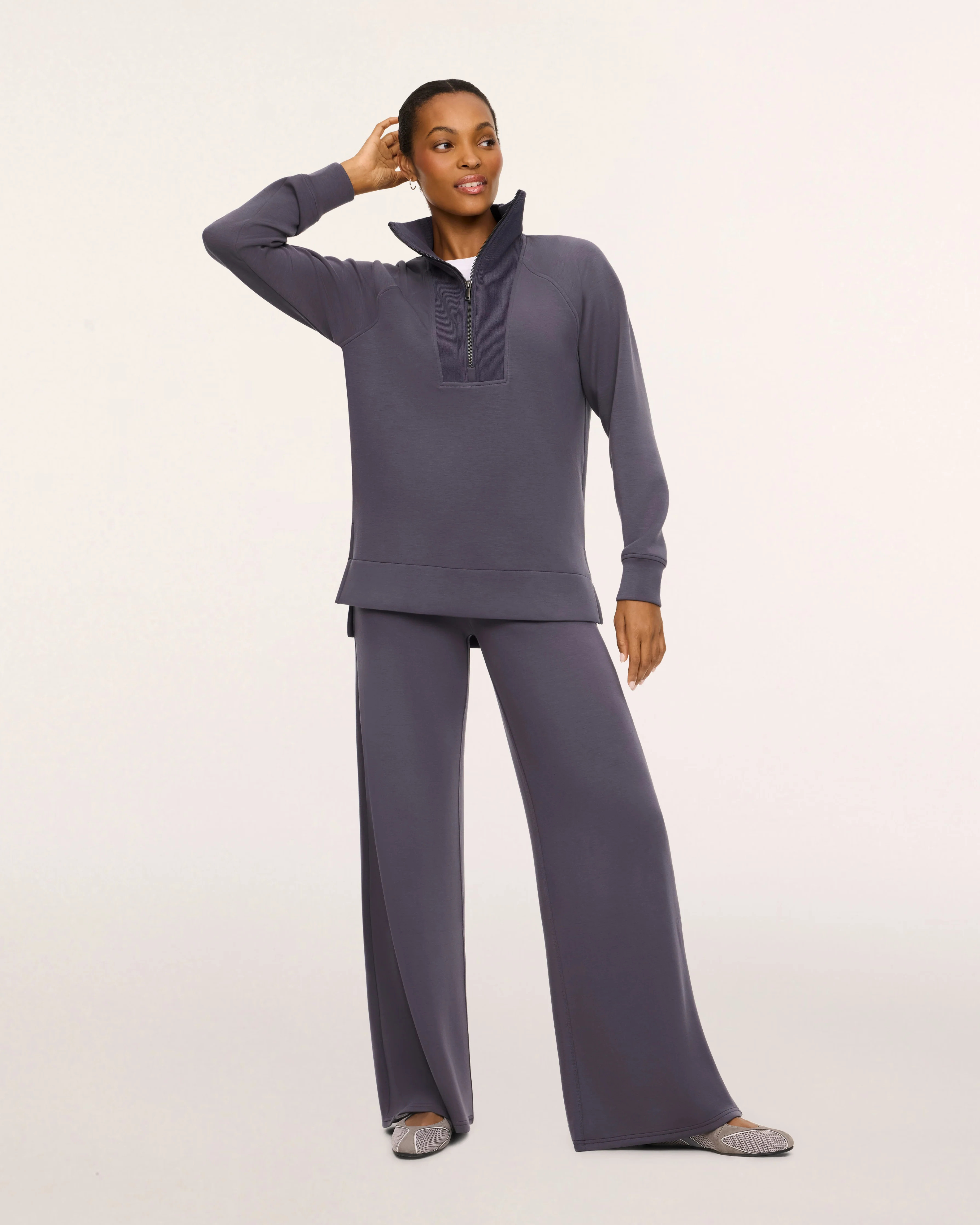 SPANX AirEssentials® Wide Leg Pant | Dark Slate Tall / 1X | Spanx