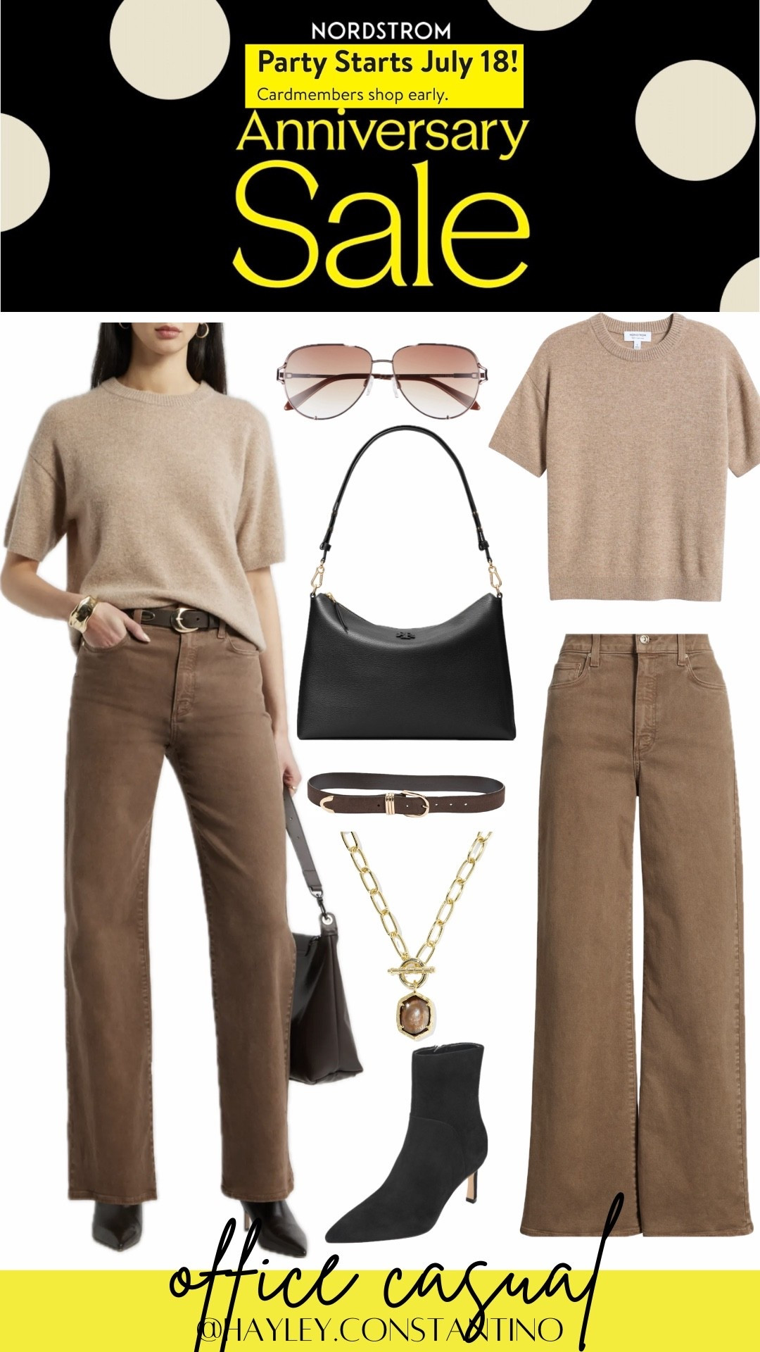 Get ready, because the sale of the year is almost here and your cart deserves a glow-up 💅
🛍️ How to Prep for the Nordstrom Anniversary Sale
Preview & save NOW: Build your wishlist/cart early so you can check out FAST before sizes disappear.
Set your alarm (this part matters!) ⏰
📅 When You Can Shop (by status)
Icons: July 14–17
Ambassadors: July 15–17
Influencers: July 16–17
Everyone (public access): July 18 – August 9
👉 Translation: if you’ve got early access… this is your Super Bowl. The best stuff will sell out before July 18.

🤎 Effortless “Office Casual” Outfit Vibes
1. Neutral Knit + Wide-Leg Pants
Chic, comfy, and instantly polished.
Wear it: office, meetings, lunch dates
Style vibe: clean, elevated neutrals
2. Accessories That Elevate ✨
Bag, belt, gold jewelry, sunnies—done.
3. Sleek Black Ankle Boots
Your go-to for a sharp, pulled-together finish.
 
💁‍♀️ Final Thoughts
Timeless, flattering, and on repeat all season. Minimal effort, maximum impact.
So go ahead—build that cart, know your date, and get ready to serve “cool, calm, collected” energy at checkout 🛒✨

Business Casual 
Office outfit
Short sleeve sweater 
 Neutral outfit
NSALE

#LTKSaleAlert #LTKWorkwear #LTKootd