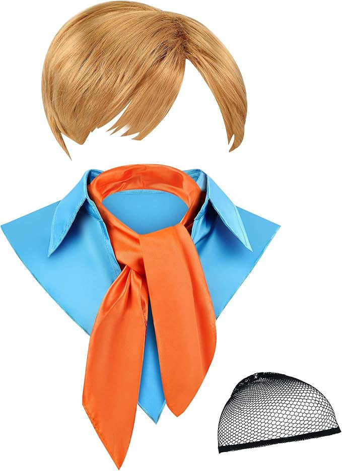 Halloween Deluxe Costume for Adult Fake Collar Detachable Dickey Collar Orange Square Neck Scarf ... | Amazon (US)