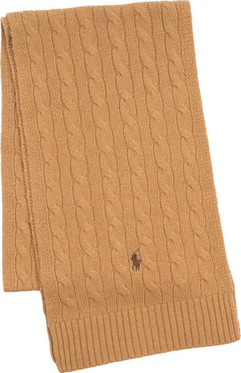 Cable Merino Wool Blend Scarf | Nordstrom