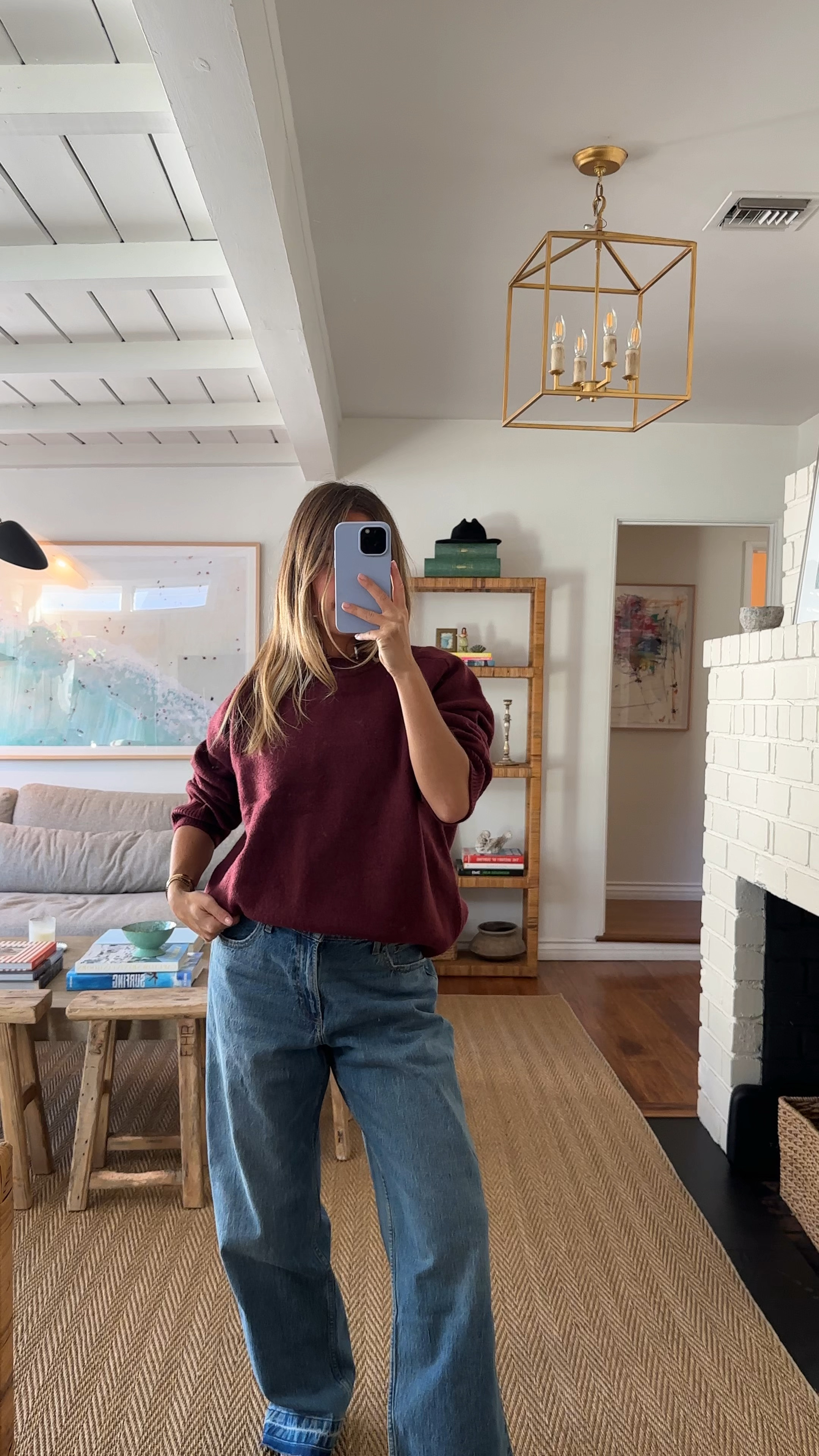 Abercrombie Try On! Wine and denim!!!!! Sweater is a M! 