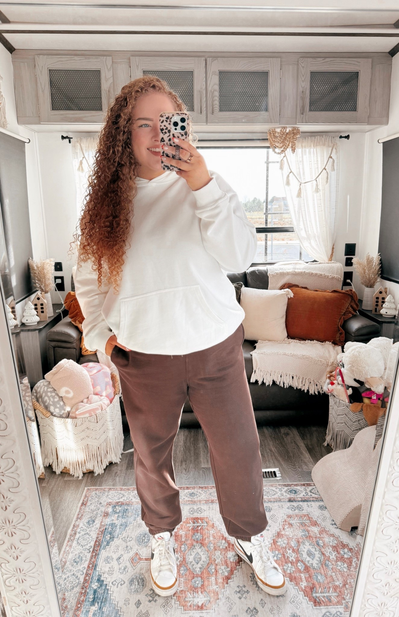 Cozy girl winter is officially the vibe today 🤎☕️ amazon hoodie | amazon white hoodie | brown joggers | joggers outfit | joggers style | brown joggers | amazon joggers | amazon brown joggers | sneakers | nike court legacy | nike sneakers | travel outfit | amazon travel outfit | amazon fashion | amazon finds | amazon look | amazon outfit | winter outfit | winter look | winter fashion | winter finds | winter outfit inspo | winter fashion inspo | winter 2025 | winter outfit | casual outfit  | casual outfit inspo 

#LTKgrwm #LTKootd #LTKdayinmylife