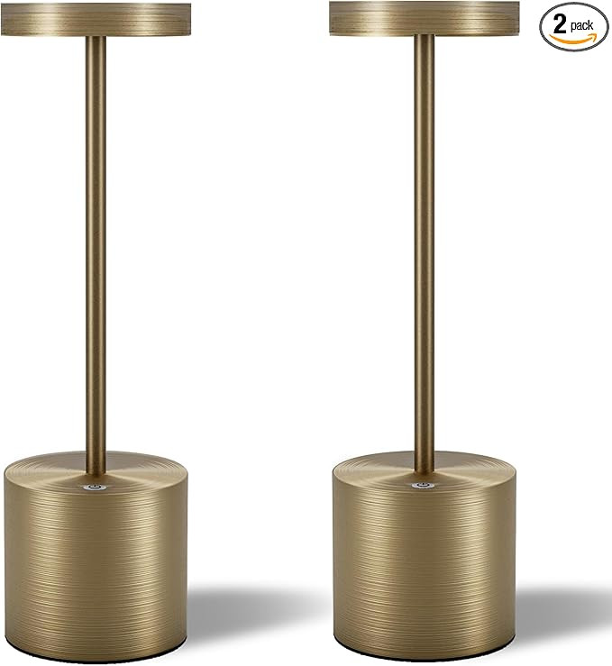 LED Cordless Table Lamps Set of 2, 5000mAh Portable Rechargeable Battery Powered Lamp, 3 Color St... | Amazon (US)