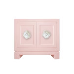 Hayes Small Cabinet with Maggie Floral Hardware | Lo Home by Lauren Haskell Designs