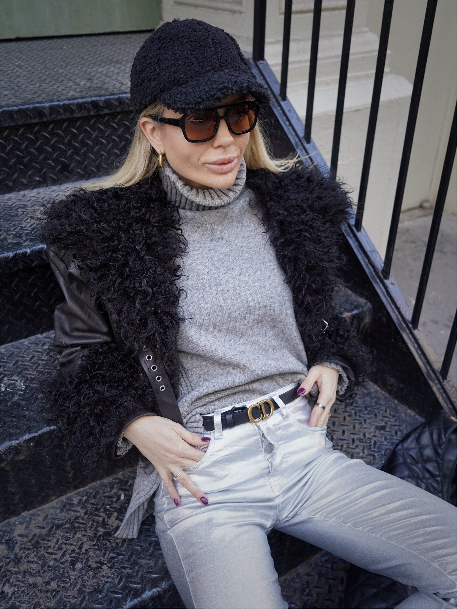 Black Textured Look Faux Mongolian jacket 

#LTKSeasonal #LTKfindsunder50 #LTKSpringSale