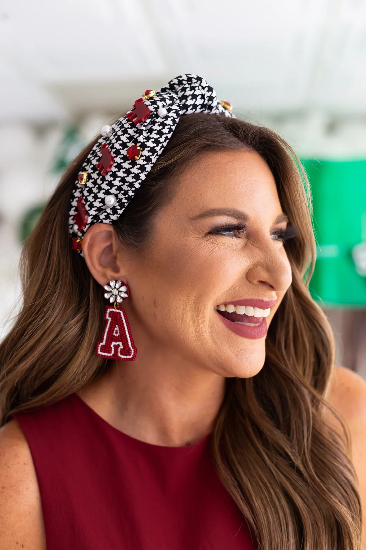 Alabama "A" Beaded Earrings | Shop Dandy Boutique