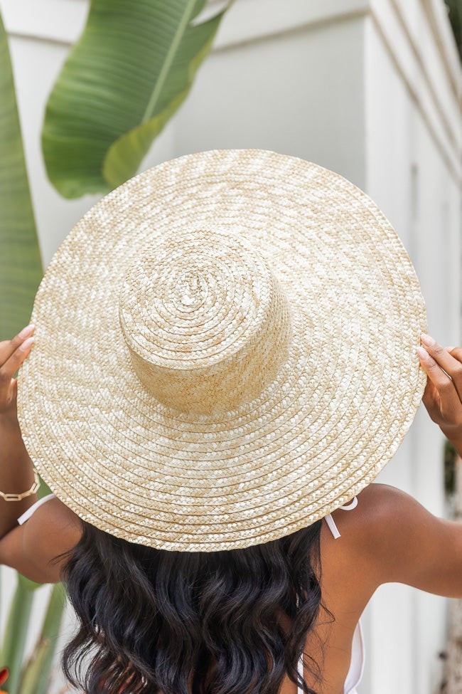 Gleaming Light Large Straw Hat | Pink Lily
