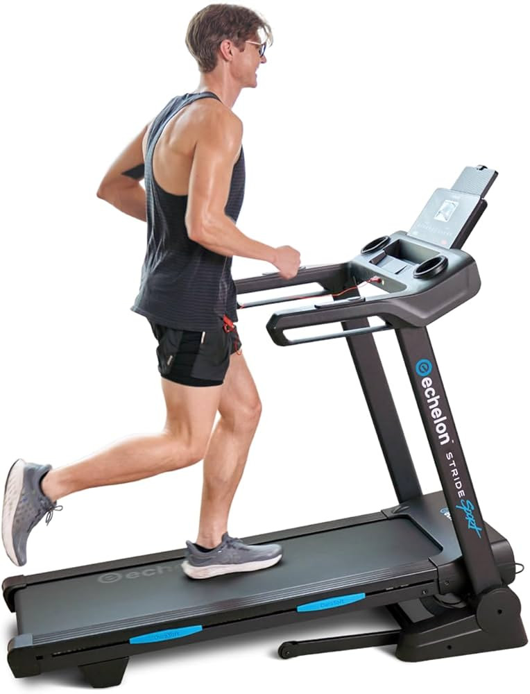 Echelon Stride Treadmill, Touchscreen, Auto-Fold, Motorized Incline, Comfortable Air Cushioning D... | Amazon (US)