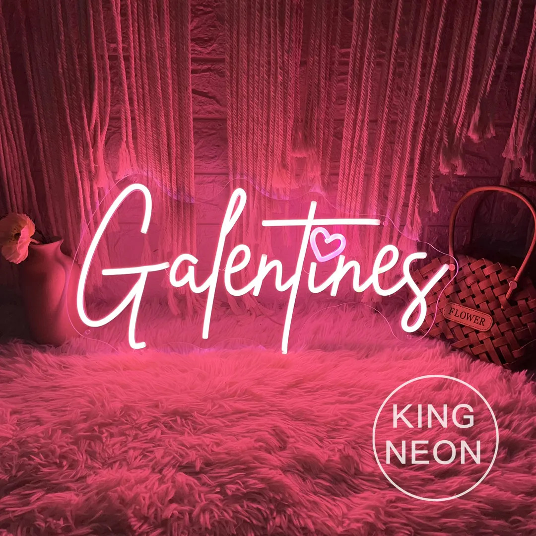 Galentines LED Neon Sign, Custom Happy Galentine's Day Neon Light Friends Girls Party, Valentine'... | Etsy (US)