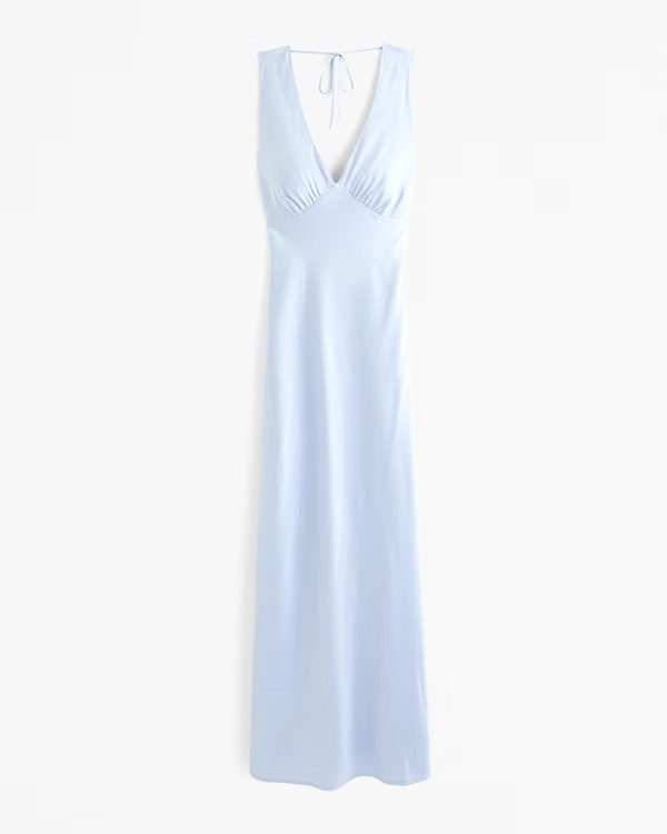 Plunge Cowl Back Maxi Dress | Abercrombie & Fitch (US)