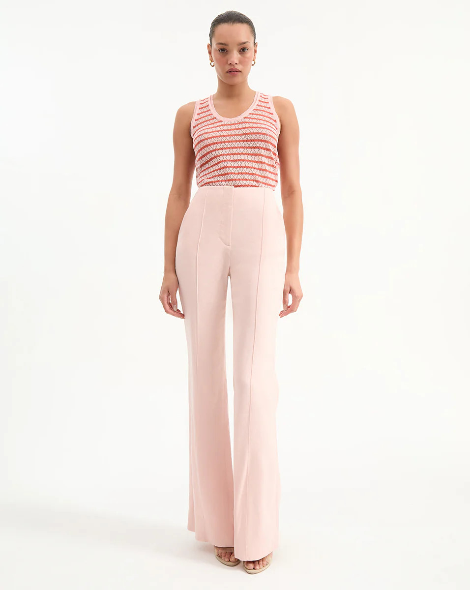 Komi Stretch-Linen Pant | Veronica Beard