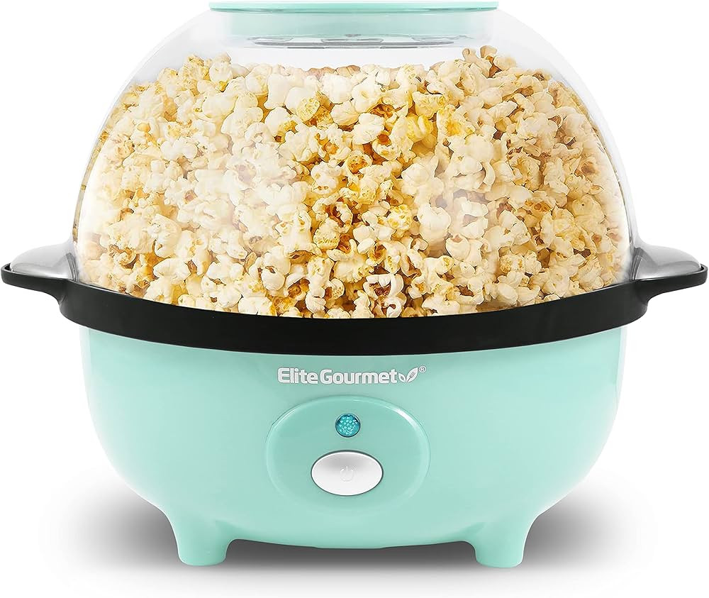 Elite Gourmet EPM330M Automatic Stirring 12-cup Popcorn Maker Popper, Hot Oil Popcorn Machine w/M... | Amazon (US)