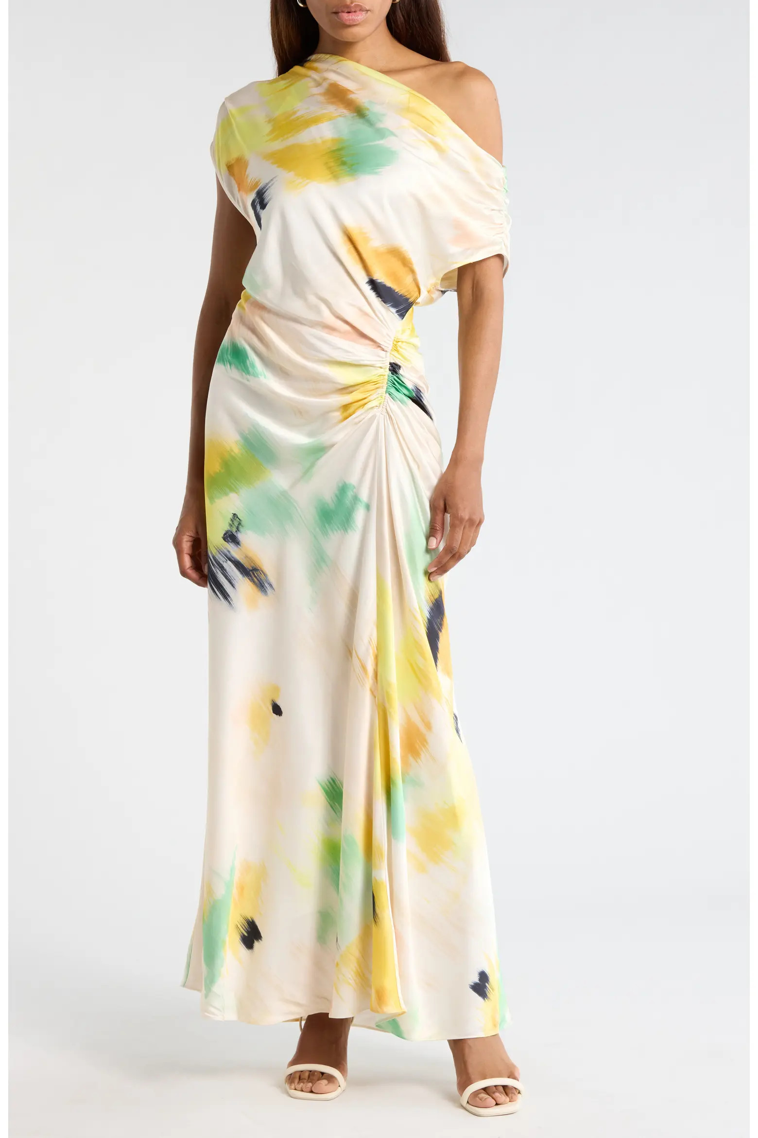 Penny Ruched One-Shoulder Maxi Dress (Women) | Nordstromrack | Nordstrom Rack