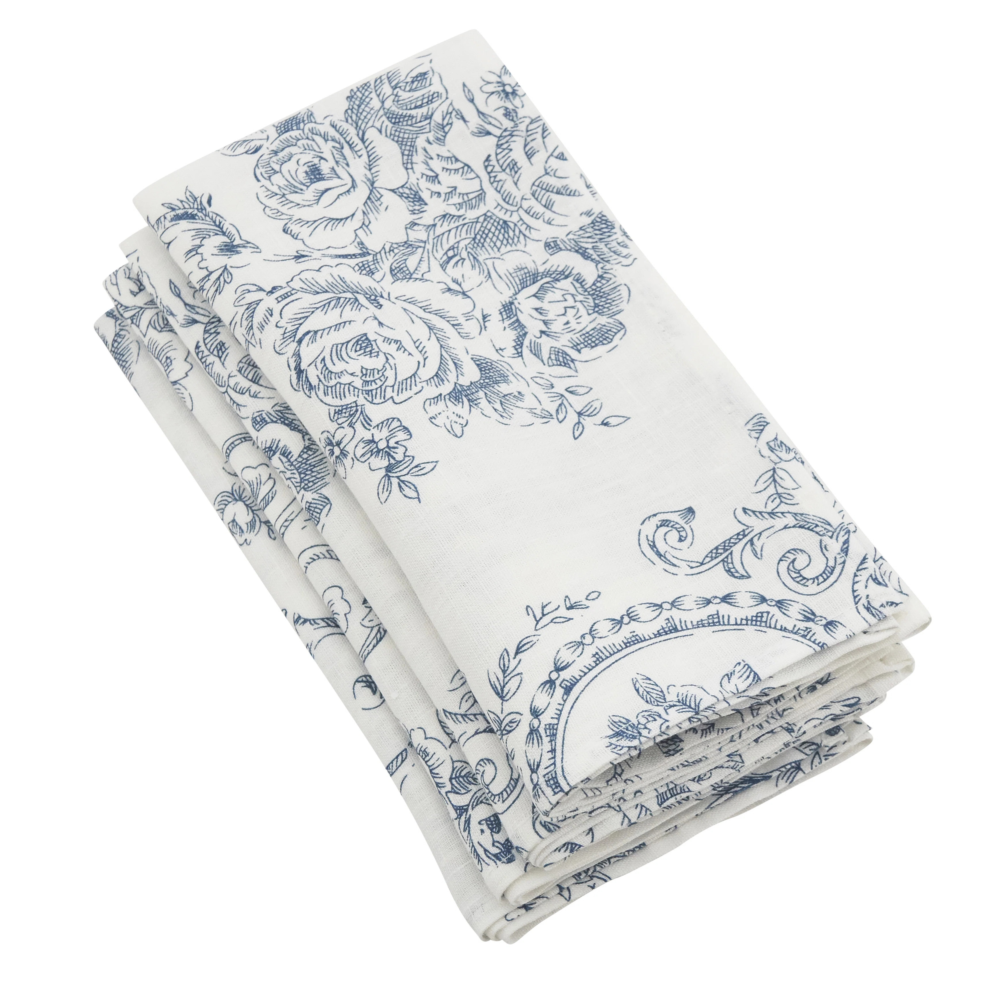 Ophelia & Co. Vickrey Floral and Toile 20" Linen Napkin & Reviews | Wayfair | Wayfair North America
