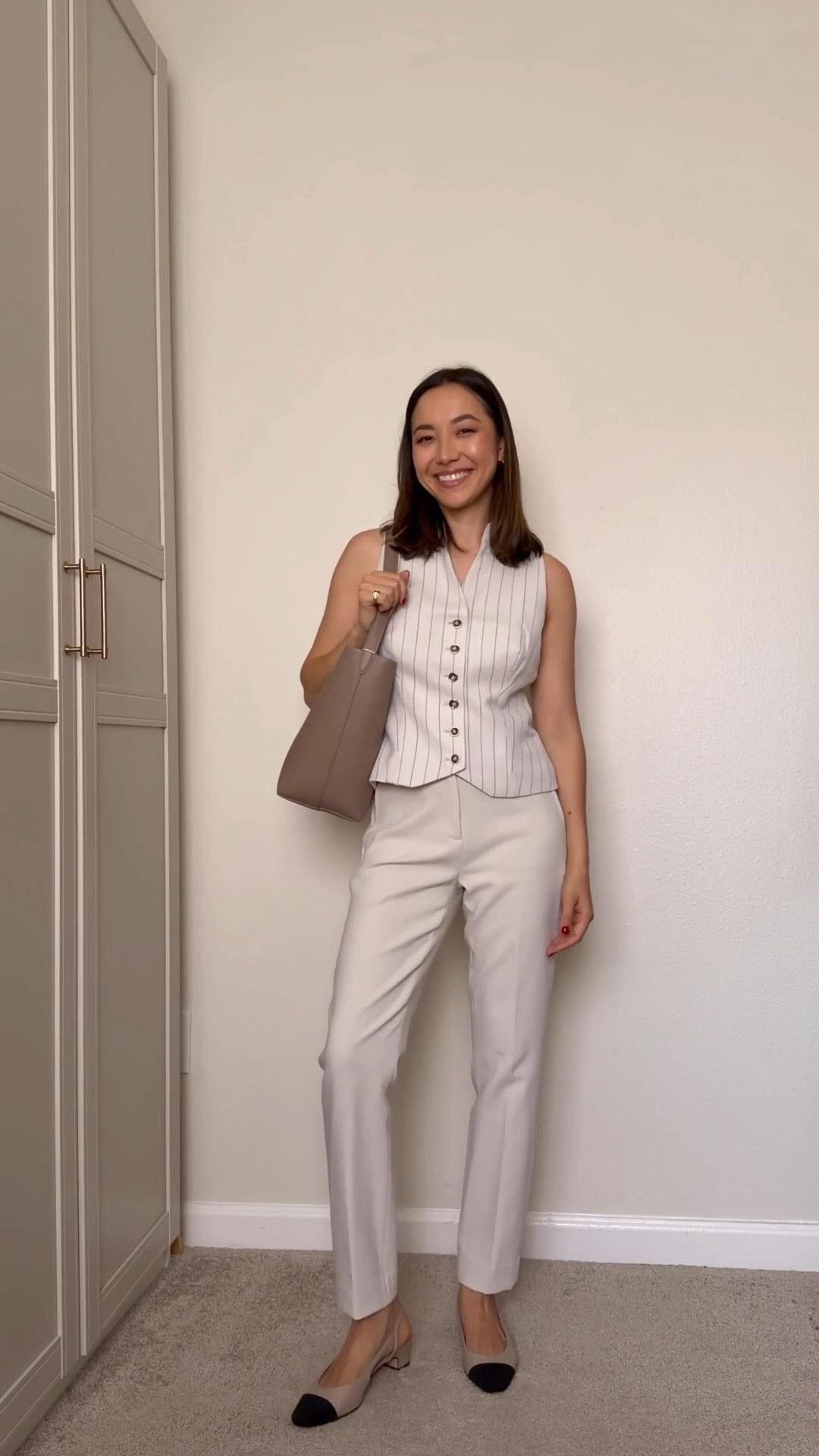 Neutral Spring work outfit / business casual/professional 

Wearing size 2 top & pants 

#LTKWorkwear #LTKootd