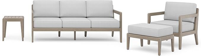 homestyles 5675-30109020 Sustain Outdoor Sofa 3-Piece Set, Gray | Amazon (US)