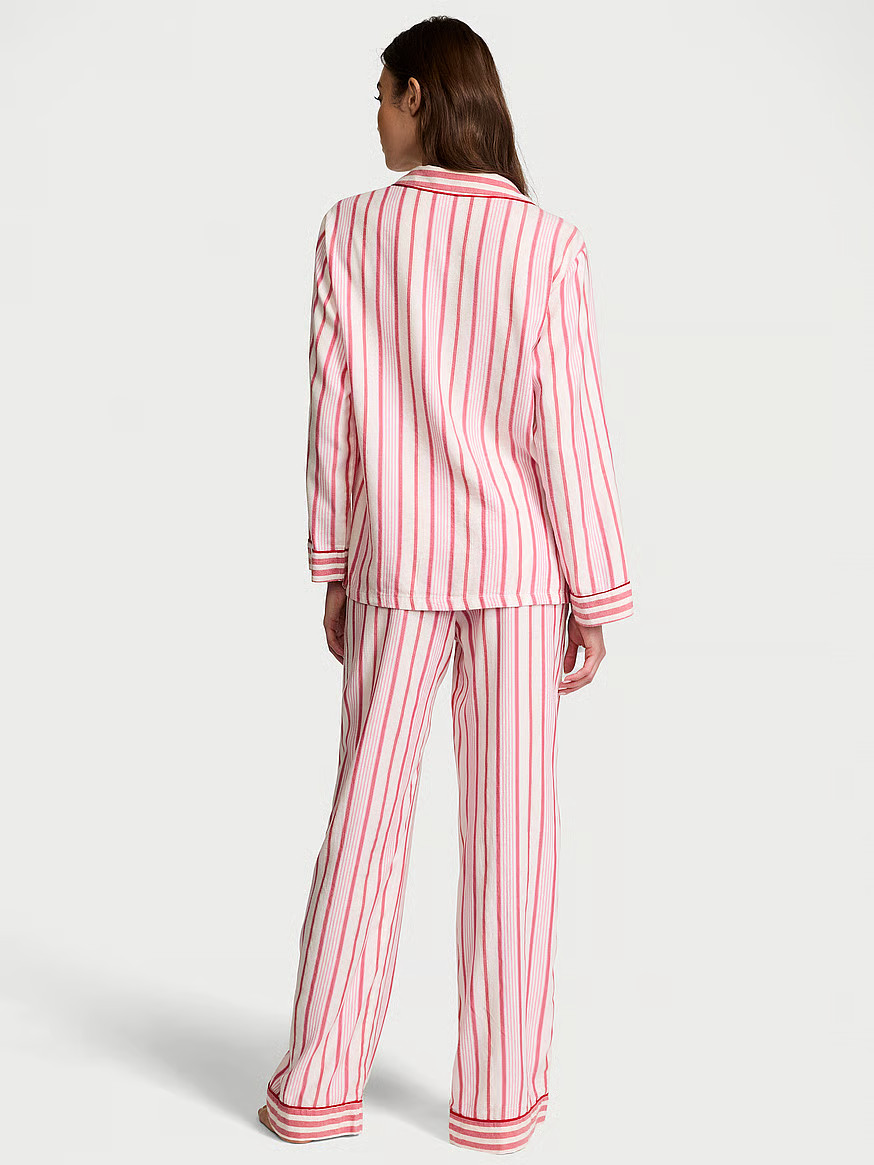 Buy Flannel Long Pajama Set, Candy Cane Stripes - Order Pajamas Sets online - Victoria's Secret U... | Victoria's Secret (US / CA )
