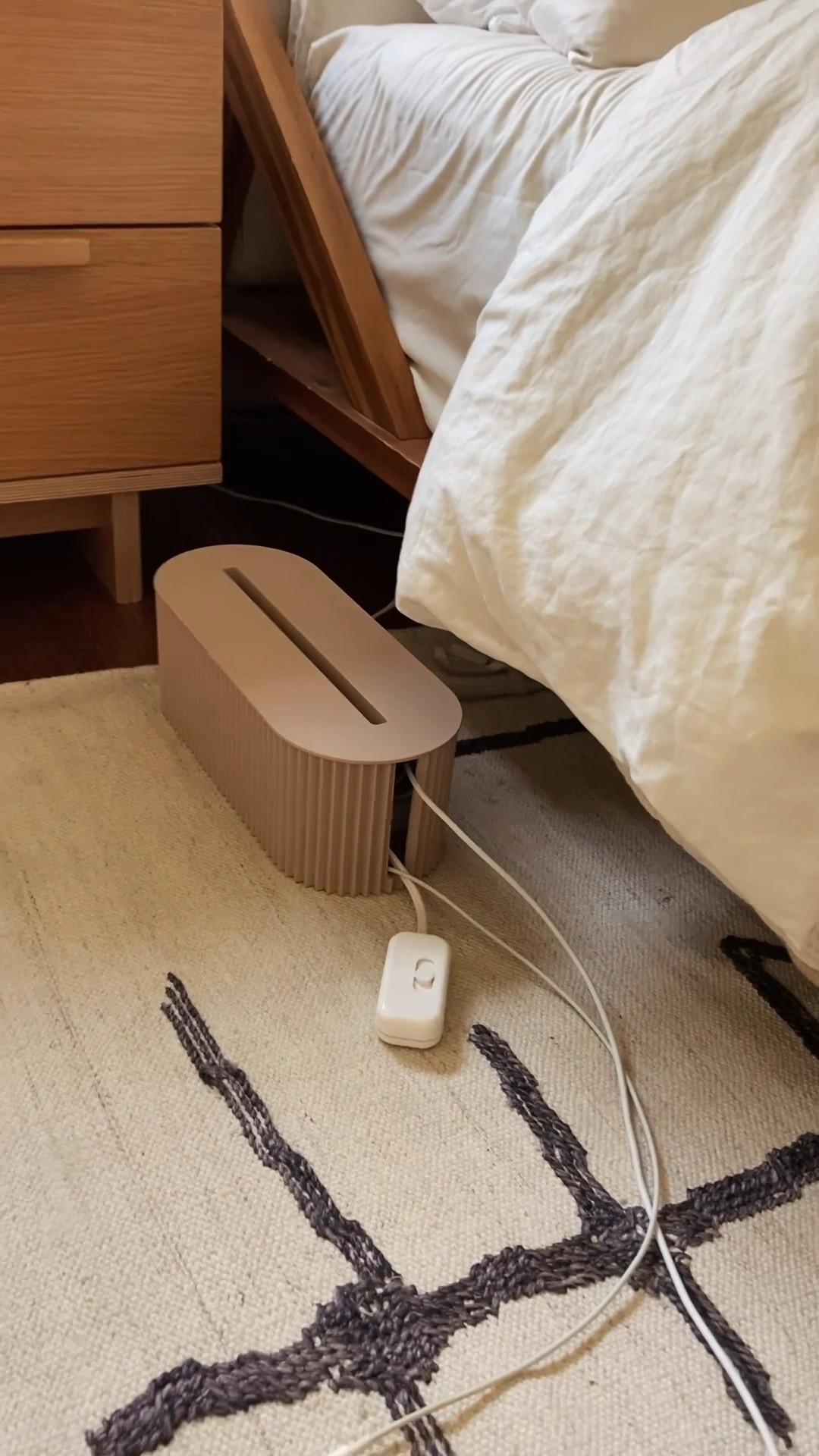 the cord jungle is no longer— i was not expecting to find a cord organizer that could fit underneath our low platform bed but this one fits PERFECTLY!! 

#LTKFind #LTKunder50 #LTKhome