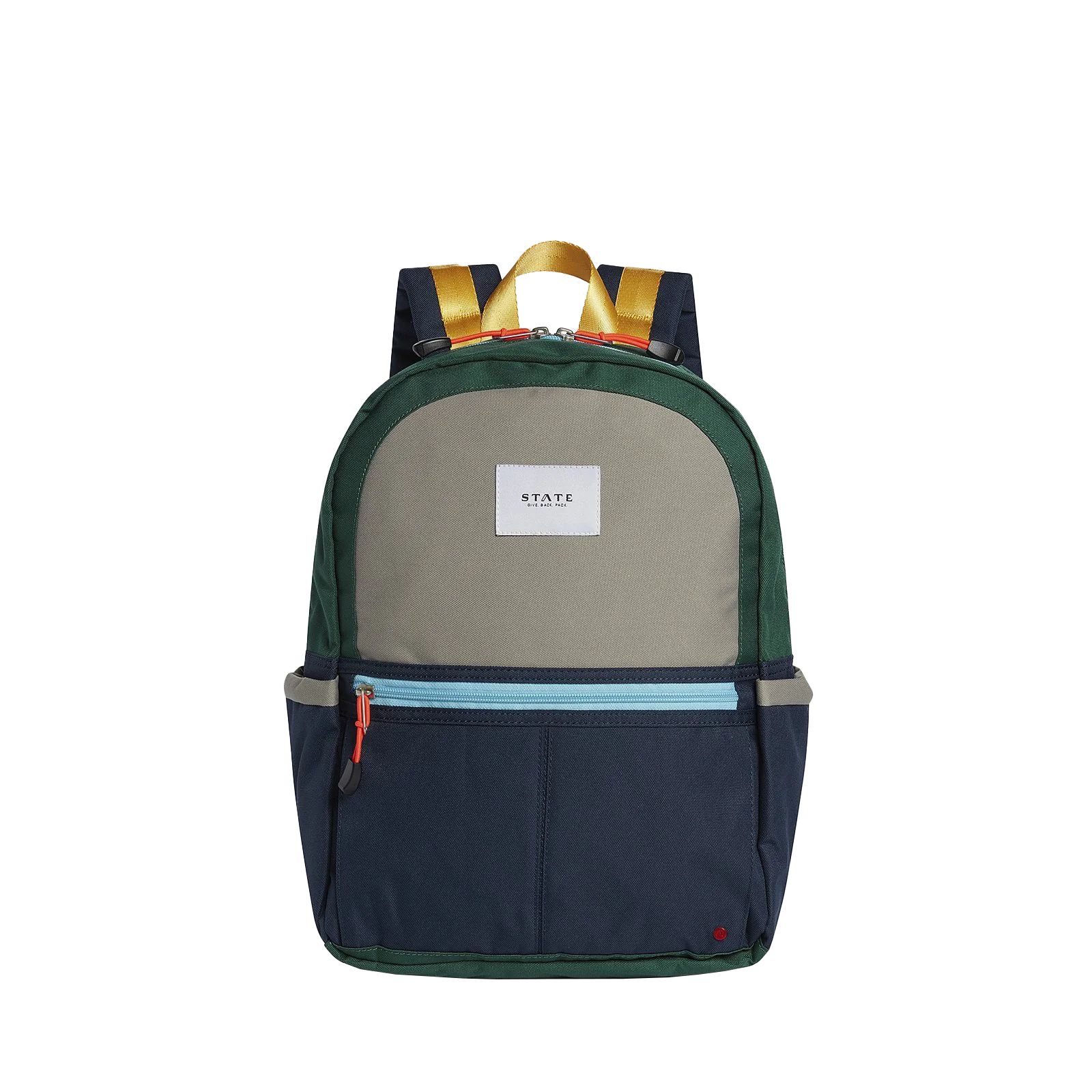 Kane Kids Travel Backpack Color Block Green/Navy | STATE Bags