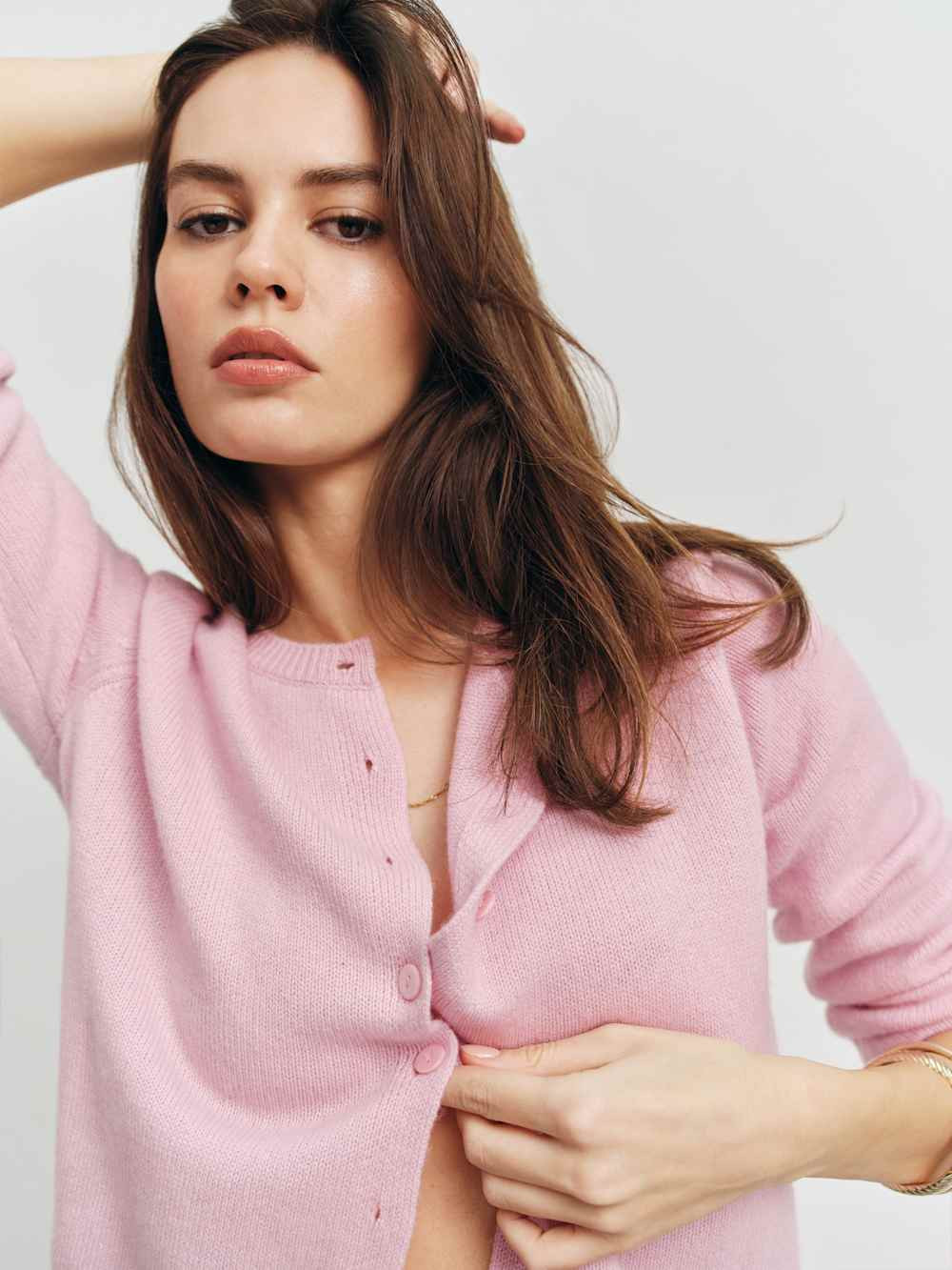 Clara Cashmere Crew Cardigan | Reformation (Global)