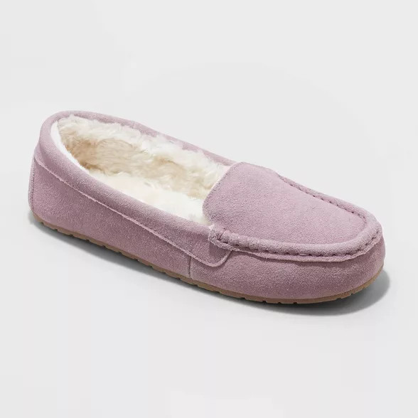Women's Gemma Genuine Suede Moccasin Slippers - Stars Above™ | Target