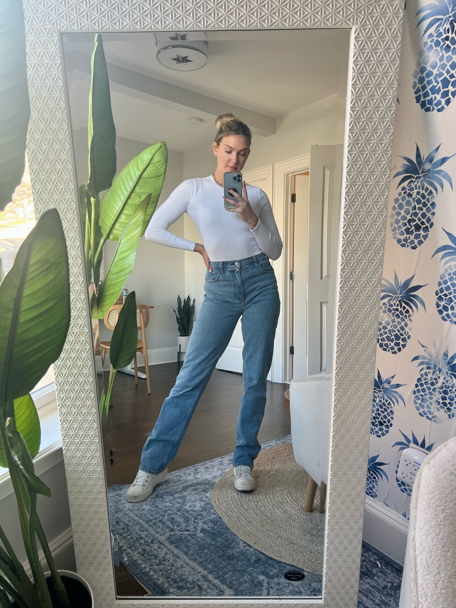 90 straight ultra high rise color: medium
Long sleeve essential crew bodysuit
All from Abercrombie and 25% off! #LTKSale

#LTKsalealert #LTKstyletip