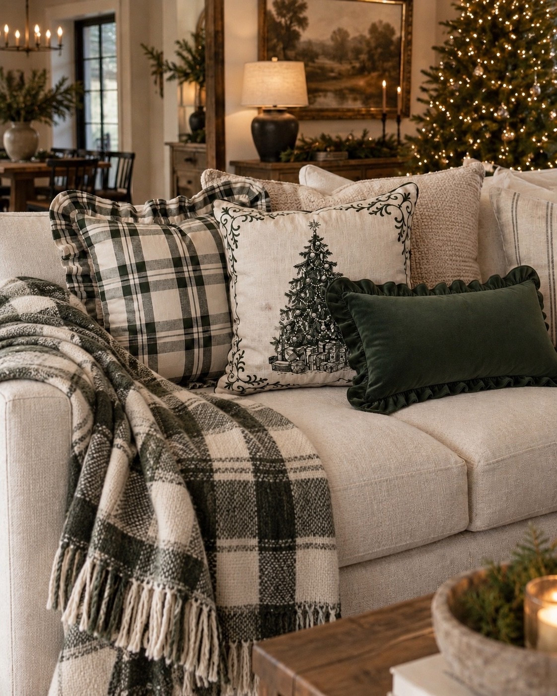 Cozy Christmas, but make it Walmart 🎄✨ The My Texas House holiday collection is bringing all the classic Christmas charm with rich forest green, timeless plaid, vintage-inspired details and the prettiest layered textures. These pieces look SO good styled together on a neutral sofa and give that cozy, collected Christmas look I love. 🤎

#MyTexasHouse #WalmartChristmas #WalmartHome #WalmartFinds #ChristmasDecor #ChristmasPillows #CozyChristmas #HolidayDecor #ChristmasLivingRoom #LTKHome

#LTKSaleAlert #LTKSeasonal #LTKHome