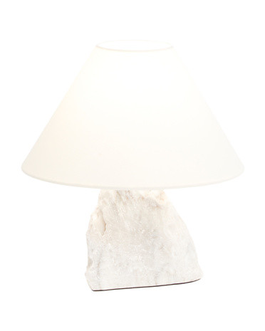14in Carver Solid Stone Table Lamp With Linen Shade | TJ Maxx