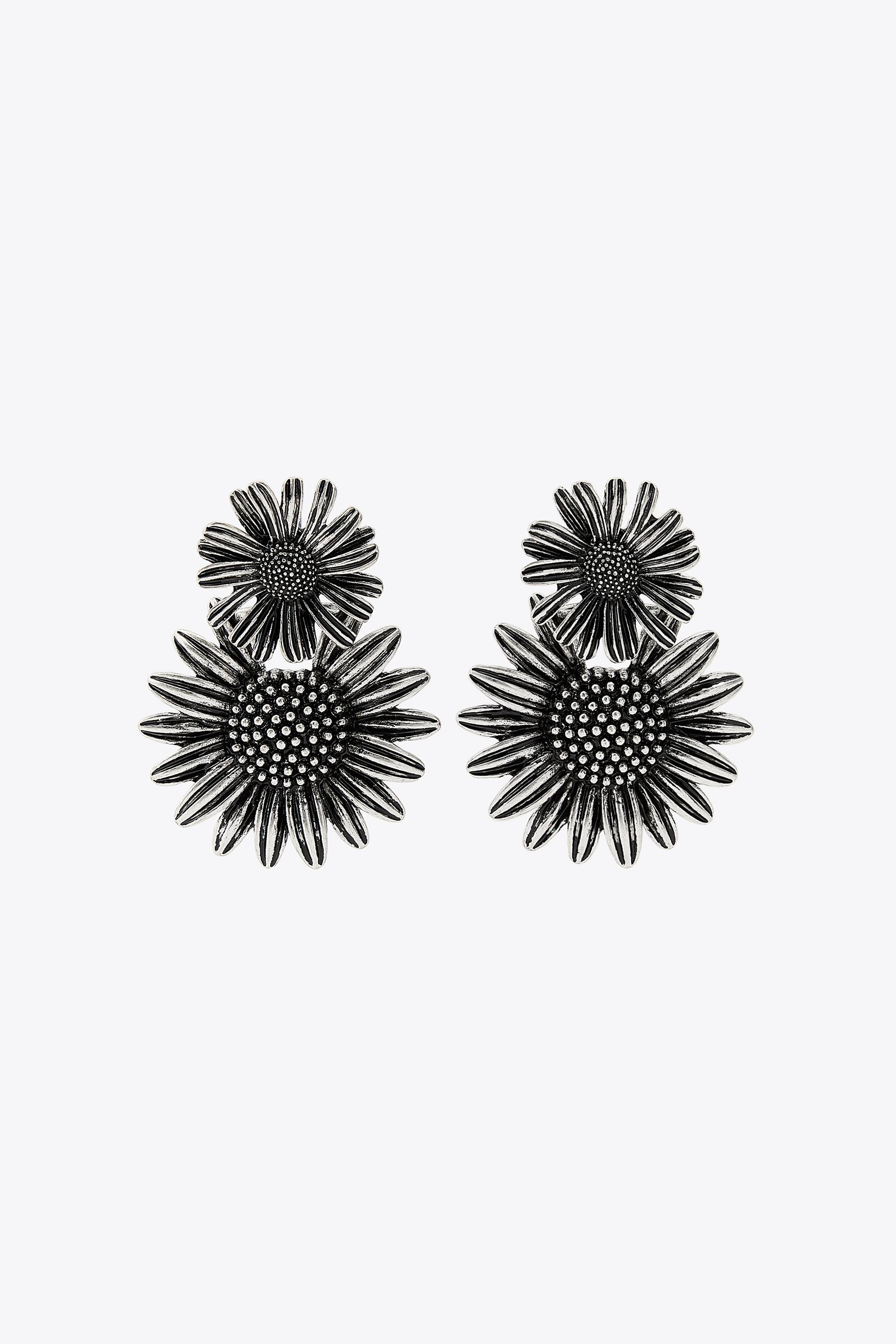 DOUBLE FLOWER EARRINGS | Zara US