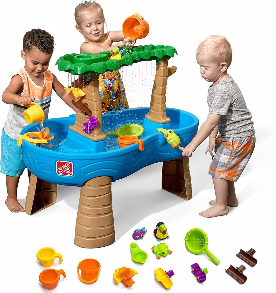 Step2 Tropical Rainforest Water Table, Kids Water and Sand Activity Sensory Playset, Summer Outdo... | Amazon (US)