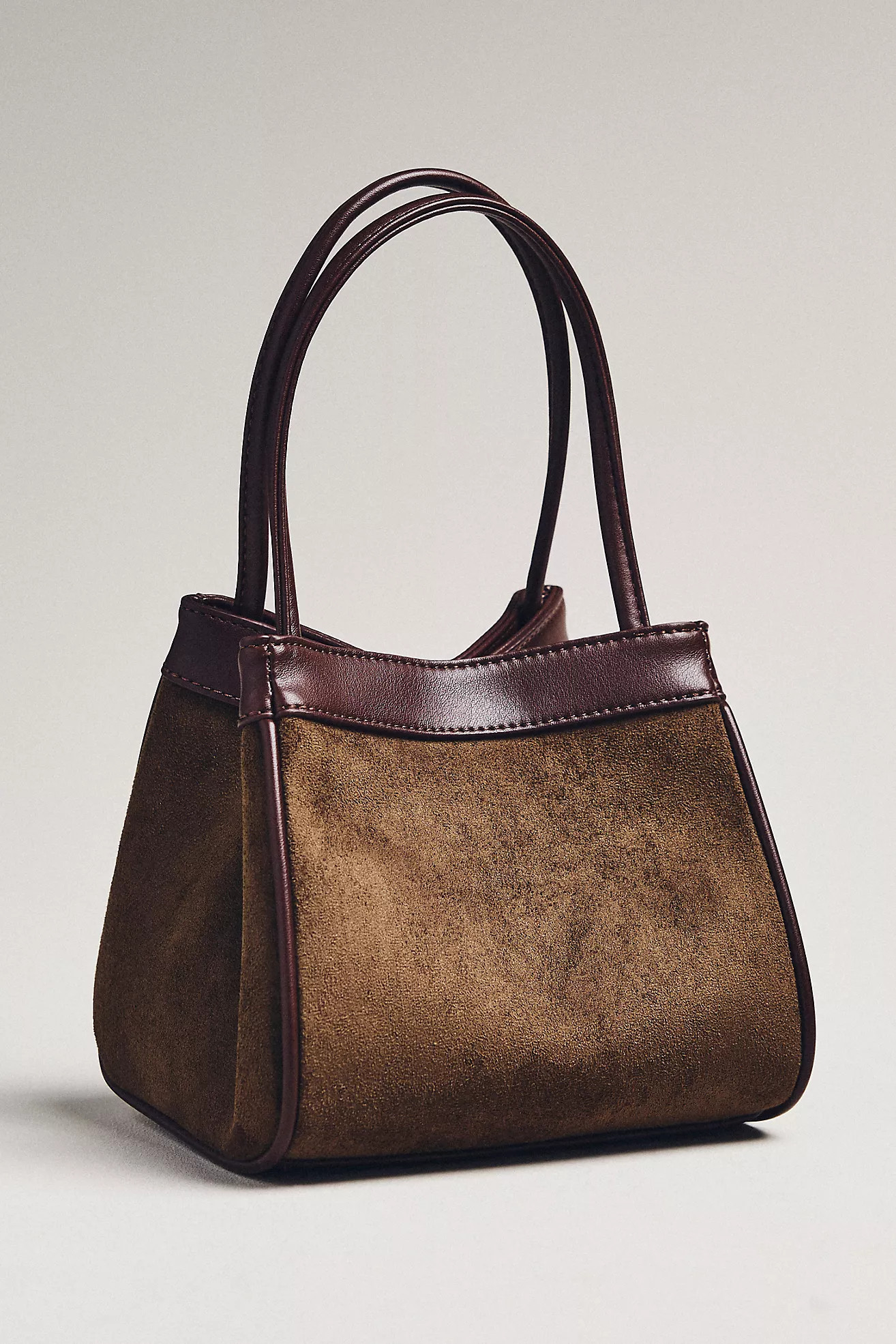 Sueded Two-Tone Bucket Bag | Anthropologie (US)