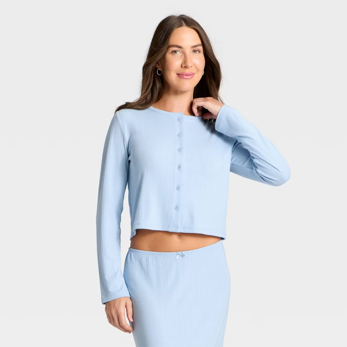 Women's Variegated Ribbed Pajama Cardigan - Auden™ | Target