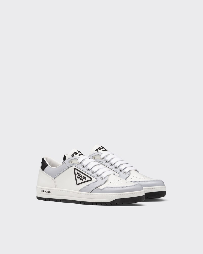 District perforated leather sneakers | Prada Spa US